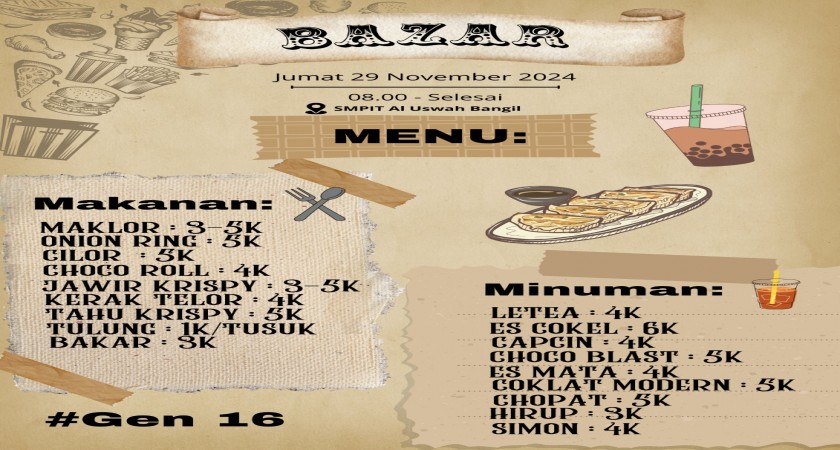 Kelas 8 SMPIT Al Uswah Bangil Gelar Bazar Kreatif sebagai Wujud Pencapaian Quality Assurance